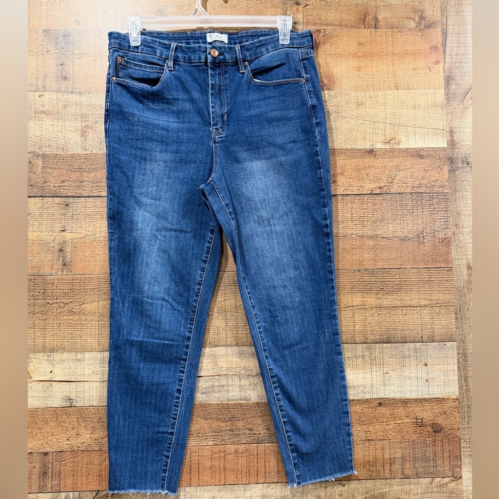 Nicole Miller Midnight Blue SoHo High Rise Ankle Skinny Jeans Size 14
